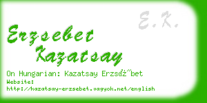 erzsebet kazatsay business card